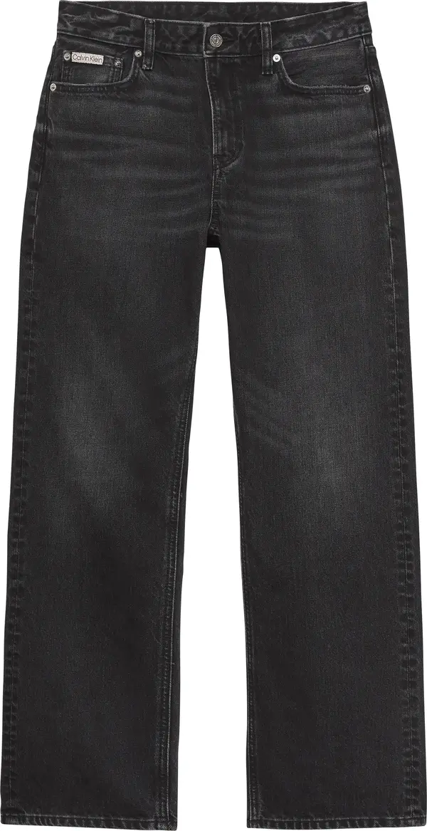 Calvin Klein SIGNATURE 90s STRAIGHT CK SANDED Kadın Siyah Kot Pantolon