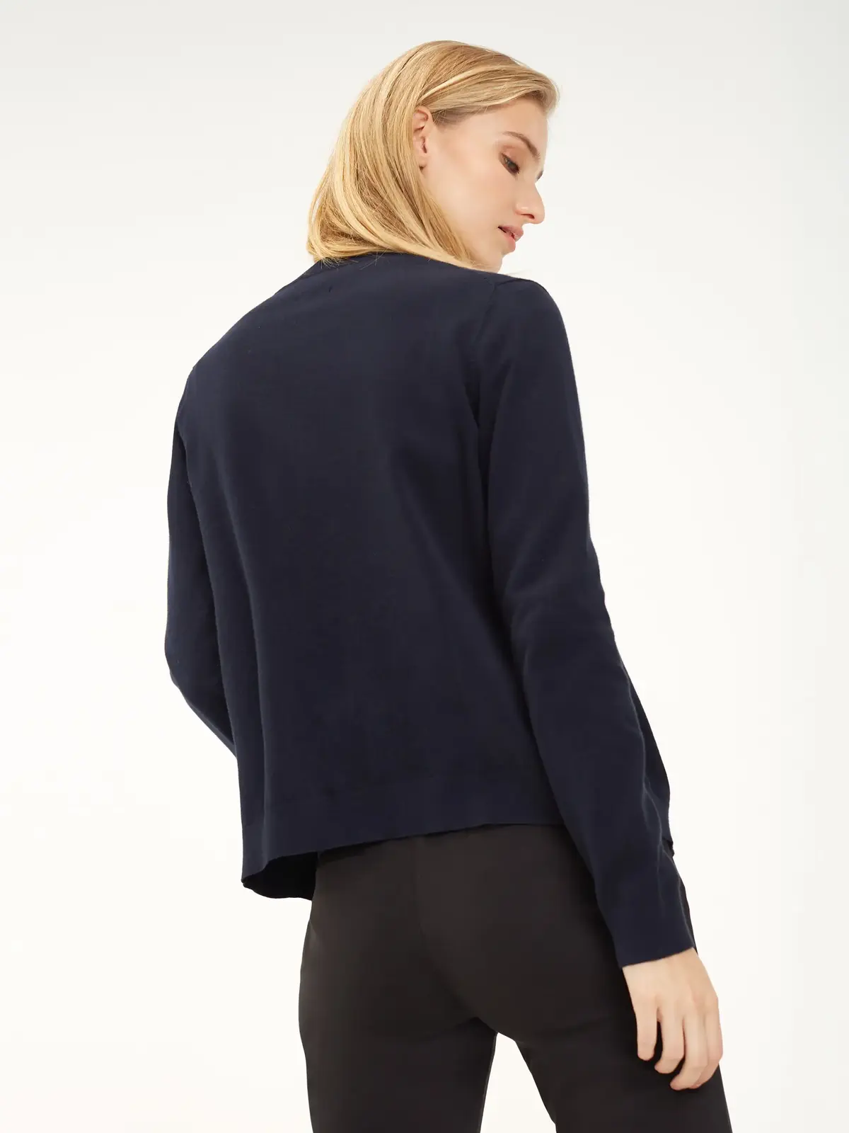 Tommy Hilfiger HERITAGE BUTTON-UP C Kadın Siyah Kazak