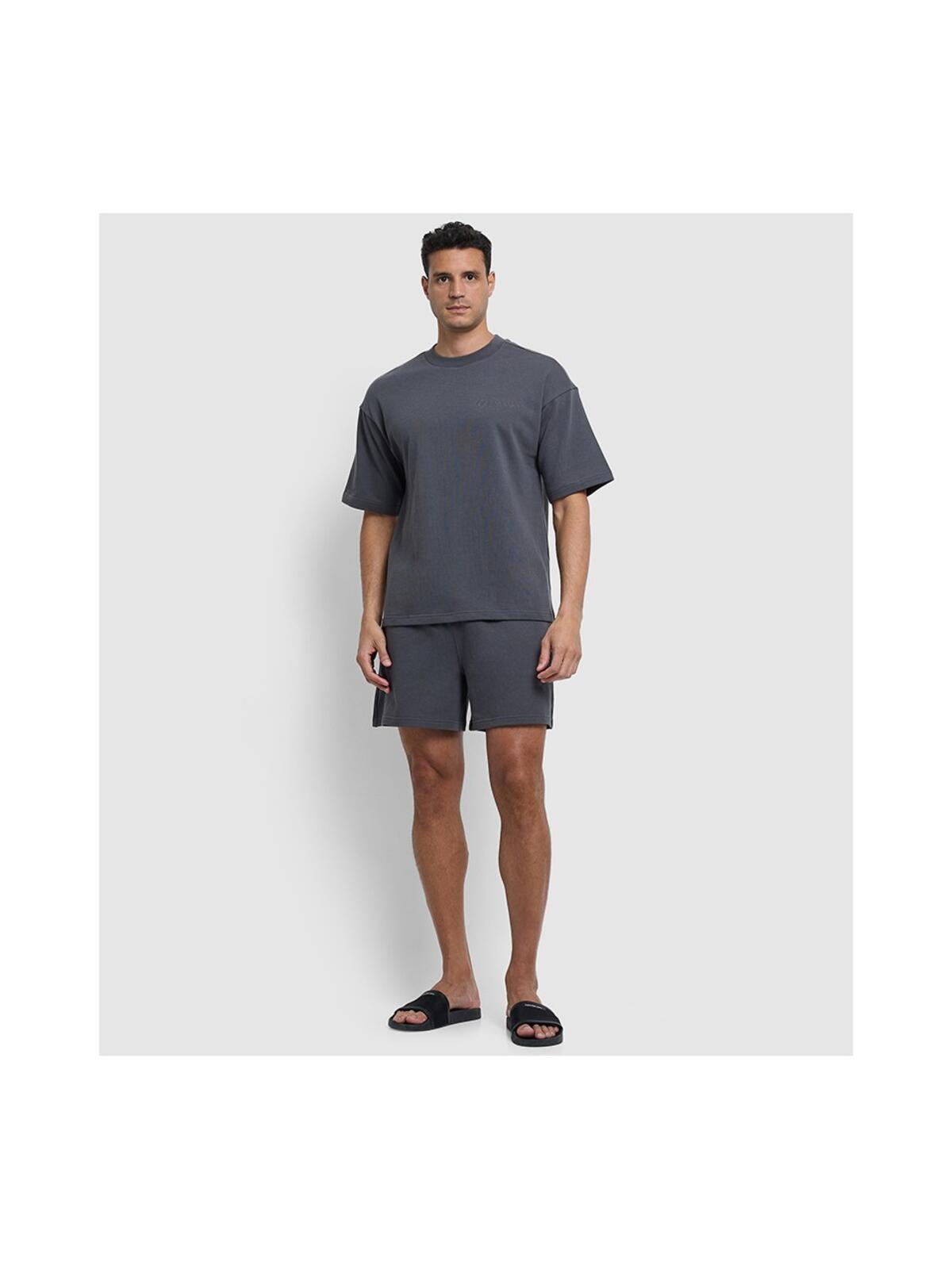 Calvin Klein SS TEE SHORT SET Gri Erkek Eşofman Takımı