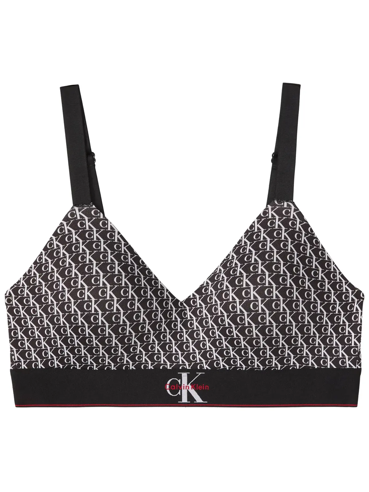 Calvin Klein LIGHTLY LINED BRALET Siyah Hafif Astarlı CK Logolu Bralet