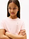Tommy Hilfiger LINEN TEE SS, TKZ Pembe Kız Çocuk T-Shirt & Polo