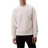 Calvin Klein PREMIUM TERRY MONOGRAM CN SWEATS Bej Erkek Sweatshirt