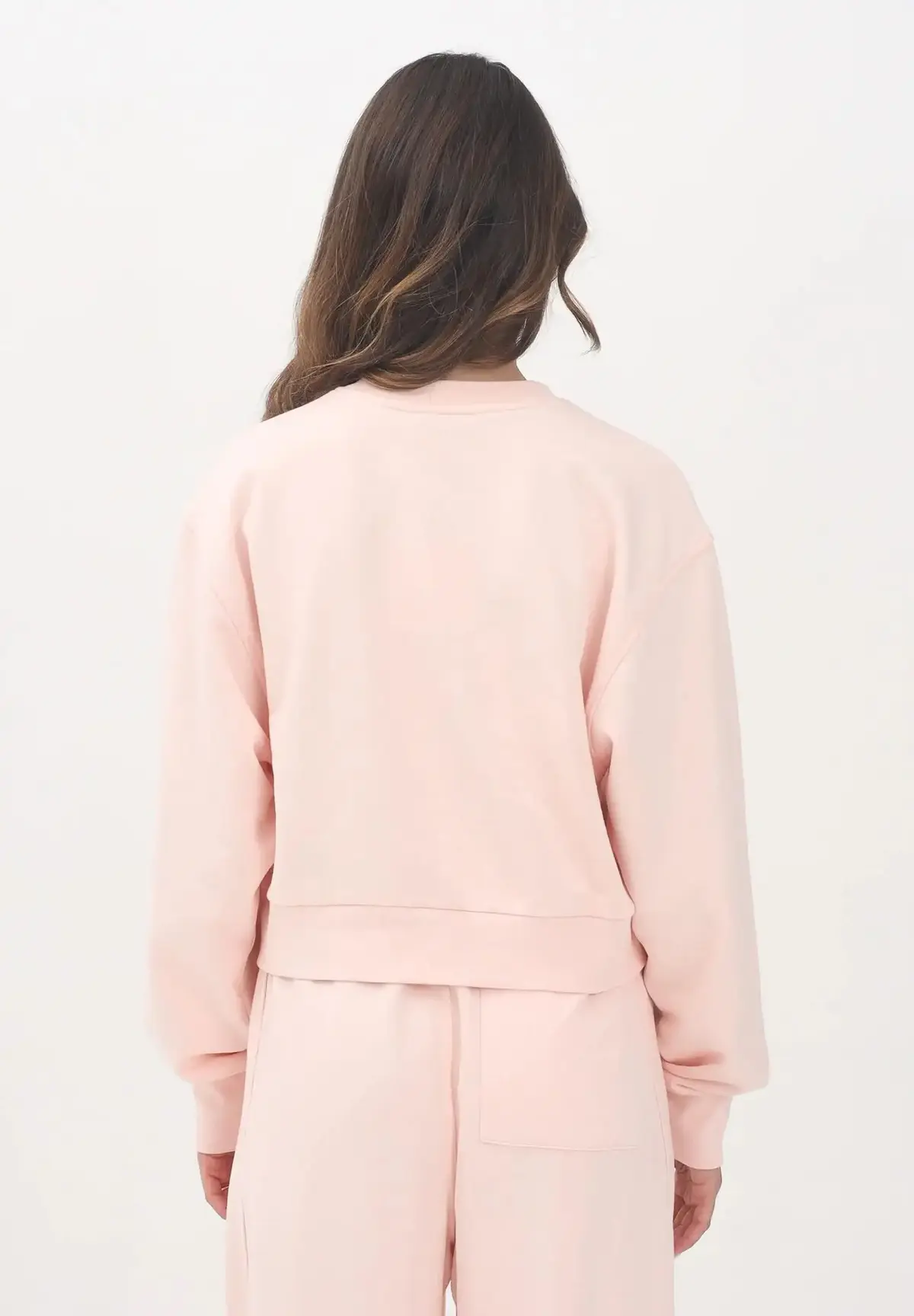 Calvin Klein A - CROPPED BADGE LOGO SWEATSHIR Pembe Kadın Sweatshirt Calvin Klein A - CROPPED BADGE LOGO SWEATSHIR Pembe Kadın Sweatshirt