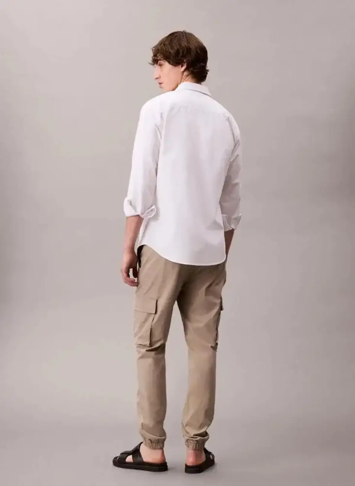 Calvin Klein SKNNY ELSTC RPSTP CR Bej Erkek Pantolon