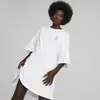 Puma DOWNTOWN Graphic Tee Dress Beyaz Kadın Elbise
