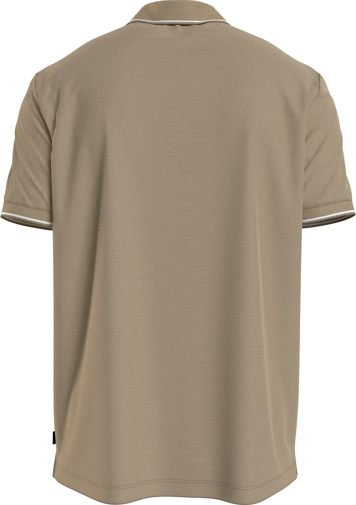 Calvin Klein STRETCH PIQUE TIPPIN Erkek Krem Polo T-Shirt