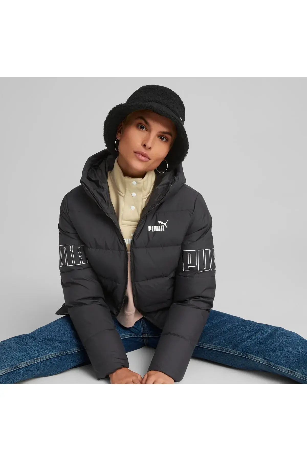 PUMA Core Winter Siyah Sherpa Kadın Balıkçı Şapka