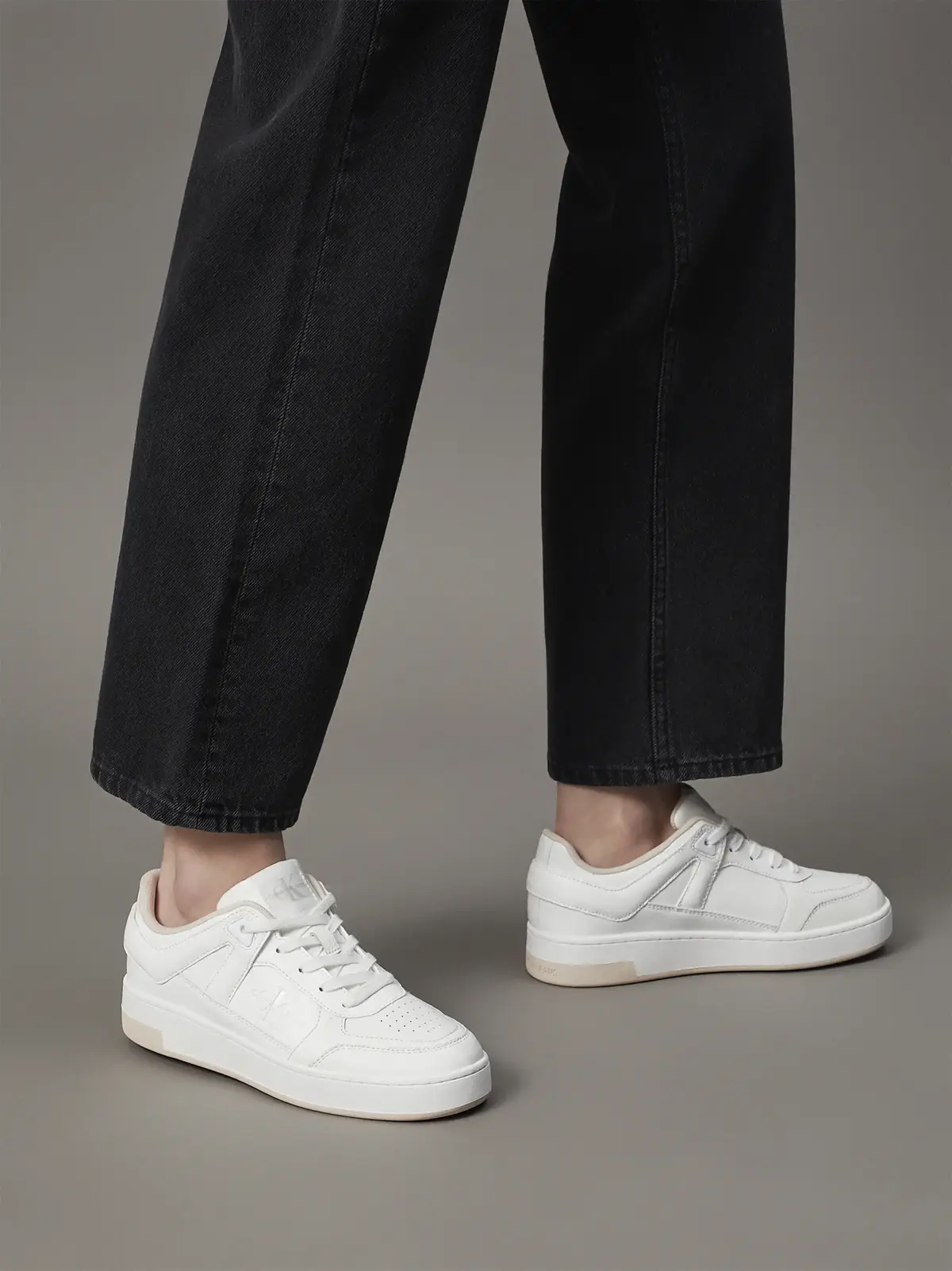 Calvin Klein BASKET CUPSOLE LOW M, 0LA Beyaz Kadın Spor Ayakkabı & Sneaker