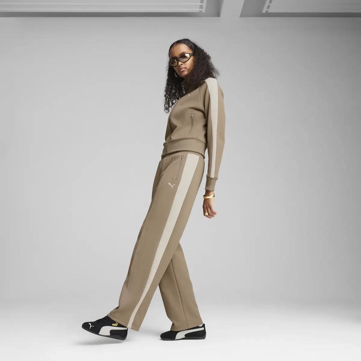 PUMA T7 ALWAYS ON Straight Pants Kadın Kahverengi Eşofman Alt