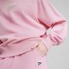 Puma DOWNTOWN Oversized Crew Pembe Kadın Hoodie