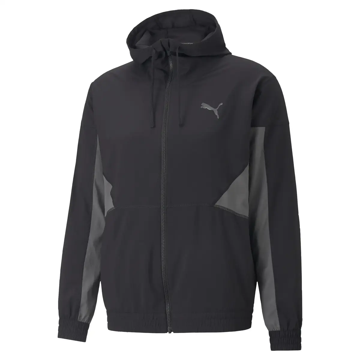 Puma Fıt Woven Jacket Siyah Erkek Fermuarlı Spor Ceketi