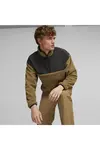 Puma CLASSICS UTILITY Polar Fleece Half-Zip Kahverengi Erkek Yarım Fermuarlı Sweatshirt
