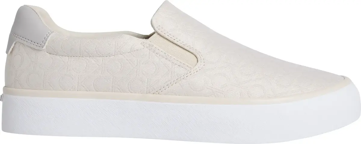Calvin Klein VULC SLIP ON - JACQ, 0F8 Krem Kadın Spor Ayakkabı & Sneaker