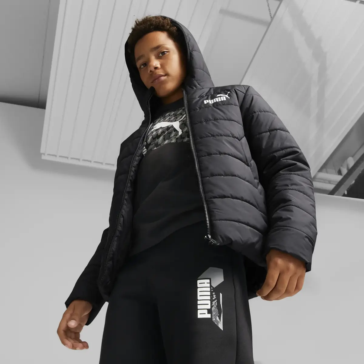 Puma ESS Padded Jacket Siyah Erkek Mont