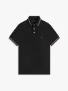Tommy Hilfiger TIPPED SLIM FIT POLO, BDS Siyah Erkek T-Shirt & Polo