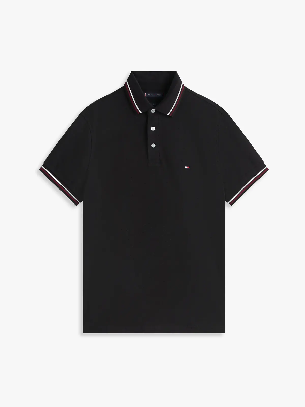 Tommy Hilfiger TIPPED SLIM FIT POLO, BDS Siyah Erkek T-Shirt & Polo