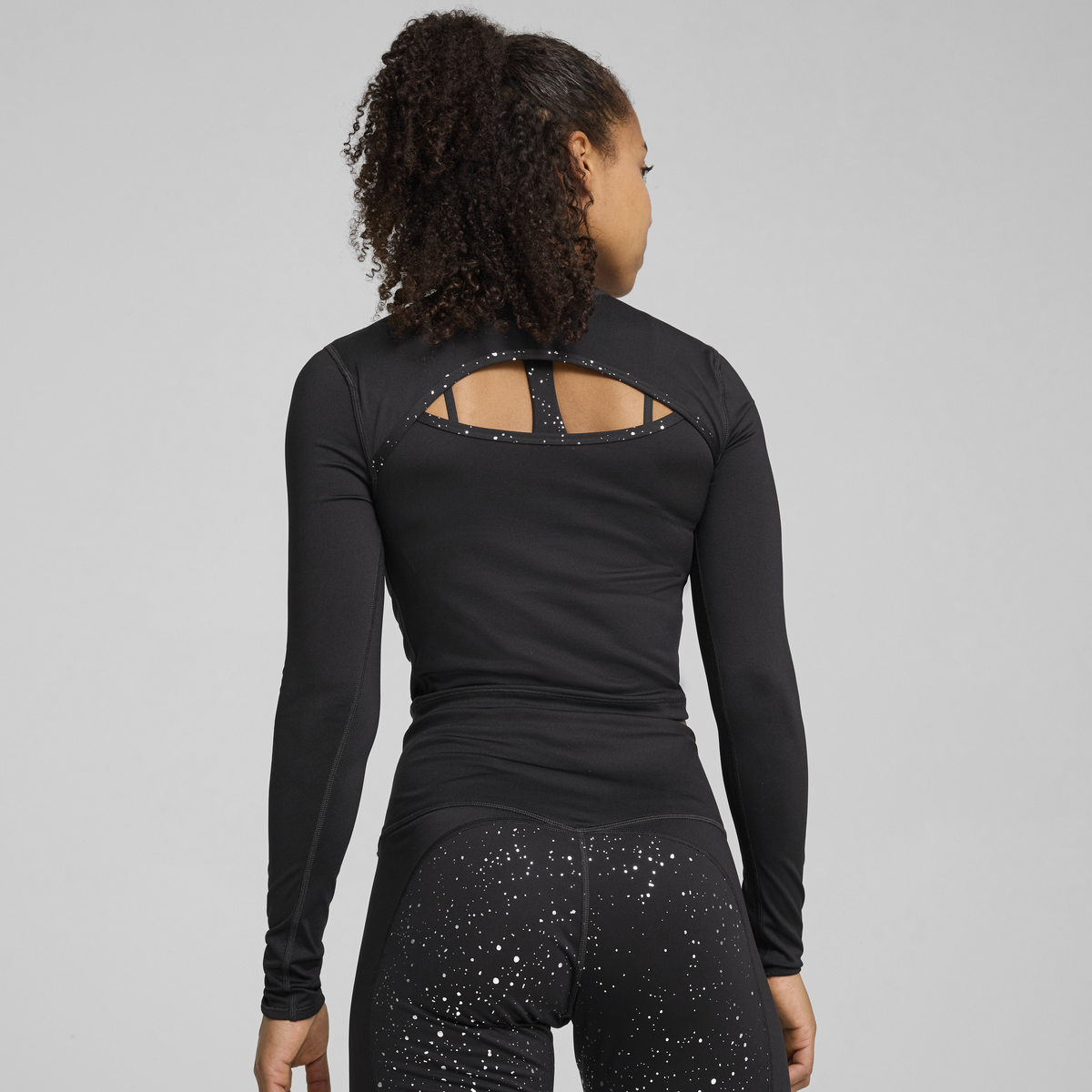 Puma INTERGALACTIC LS TOP Siyah Kadın Sweatshirt