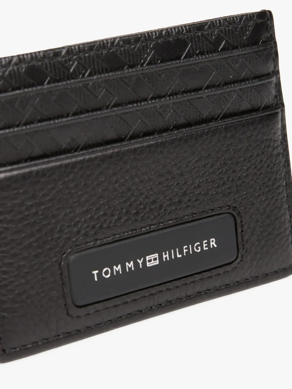 Tommy Hilfiger TH MONOGRAM CC HOLDE Erkek Siyah Cüzdan