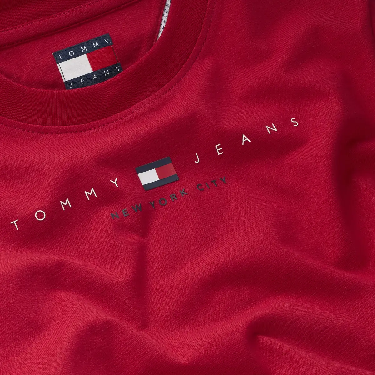 Tommy Hilfiger TJW SLIM TJ US LINEA, XLE Kırmızı Kadın T-Shirt & Polo