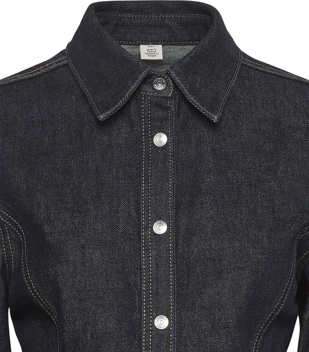 Calvin Klein SEAMED DRESS CLASSIC CK RINSE Kadın Siyah Kot Elbise