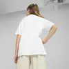 Puma Graphics Relaxed Tee I Beyaz Kız Çocuk T-Shirt