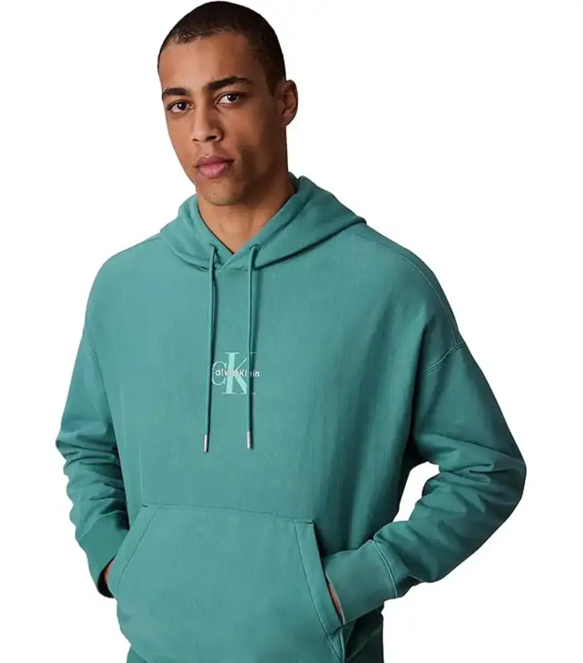 Calvin Klein PREMIUM TERRY MICRO MONOLOGO HOO Yeşil Erkek Hoodie Calvin Klein PREMIUM TERRY MICRO MONOLOGO HOO Yeşil Erkek Hoodie