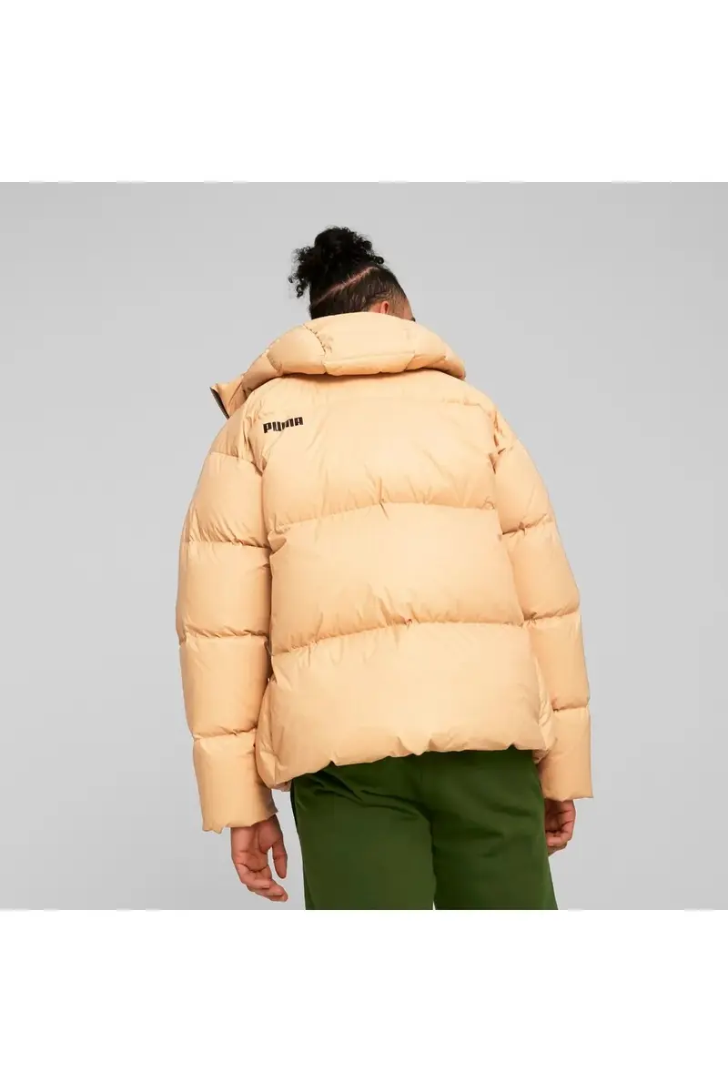 Puma Hooded Ultra Down Puffer Jacket Bej Erkek Kapüşonlu Şişme Mont