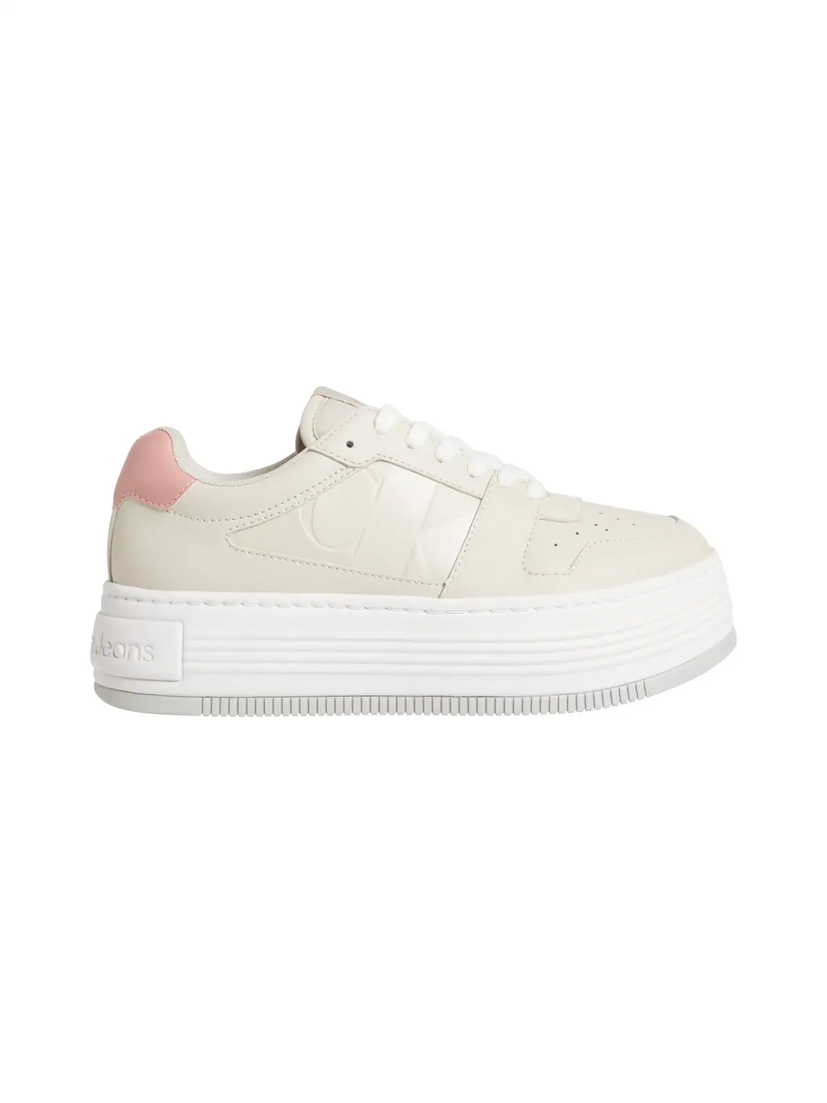 Calvin Klein BOLD FLATF LOW LACEU Krem Kadın Günlük Spor Ayakkabı