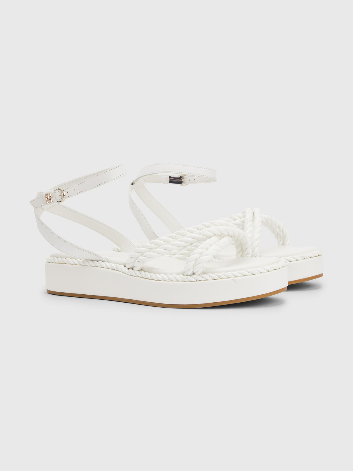 Tommy Hilfiger EAST COASTAL LEATHER Kadın Beyaz Sandalet