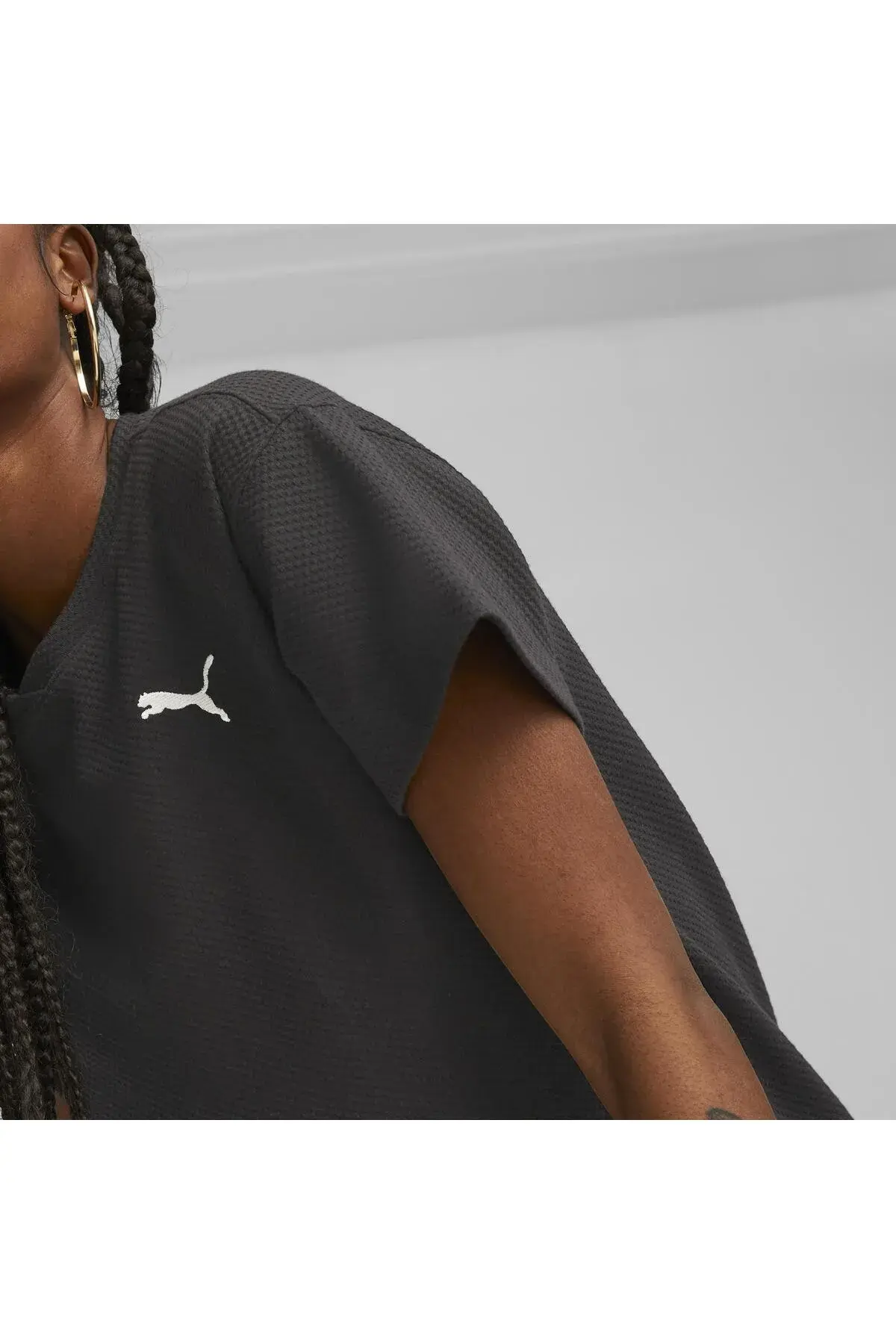 Puma HER Shortsleeve Dress Siyah Kadın Elbise