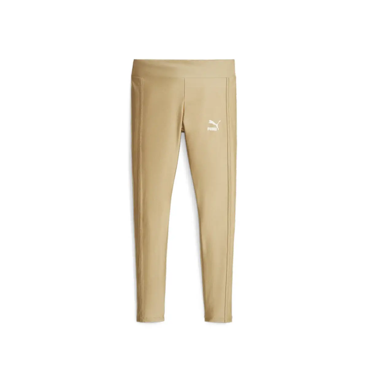 Puma T7 High Waist Shiny Leggings Bej Kadın Tayt