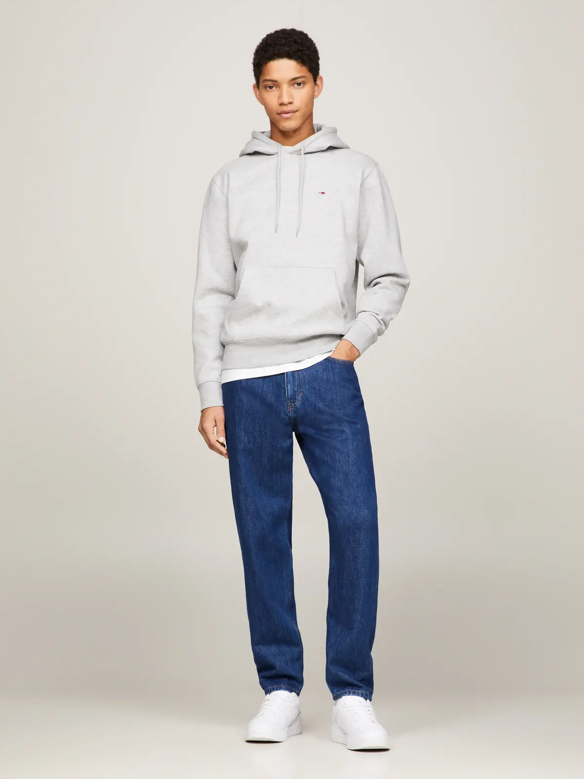 Tommy Hilfiger TJM REGULAR FLEECE H Erkek Gri Sweatshirt