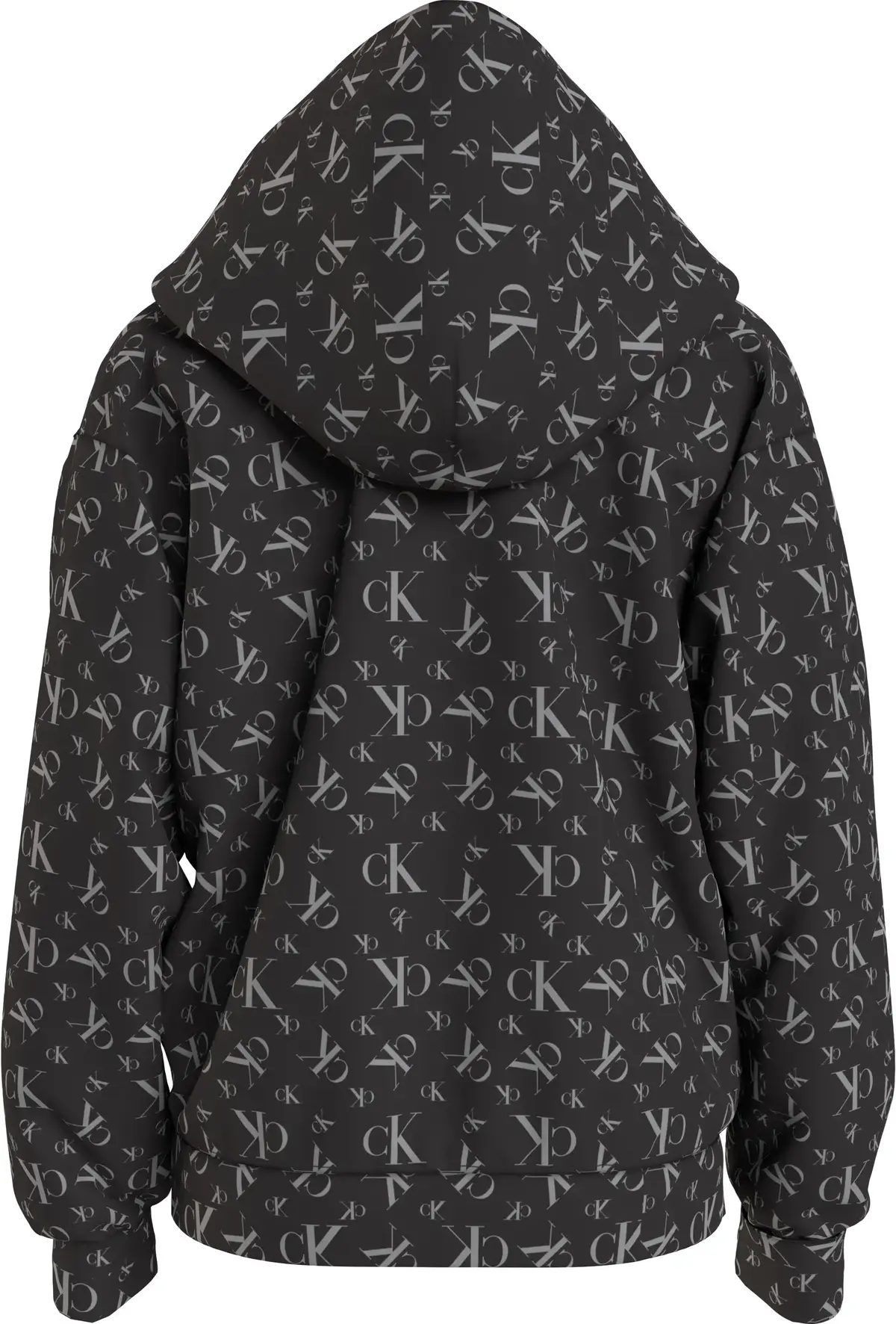 Calvin Klein MONOGRAM GRID AOP HO Erkek Siyah Hoodie