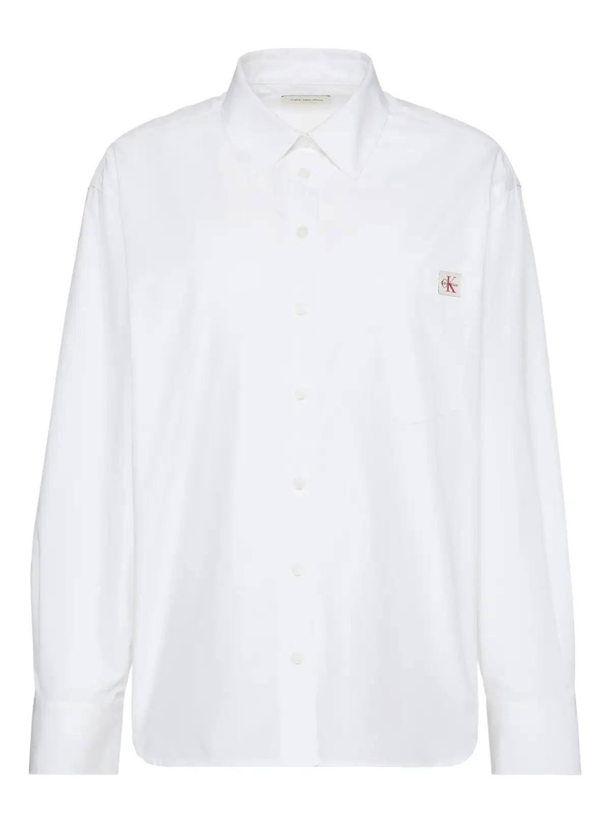 Calvin Klein COTTON POPLIN RELAXE, YAA, XXS Beyaz Kadın Gömlek