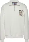Tommy Hilfiger TJM 1/4 ZIP TOWEL PA, YAC Beyaz Erkek Sweatshirt