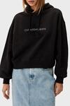 Calvin Klein CHENILLE MONOLOGO HO, BEH Kadın Siyah Sweatshirt