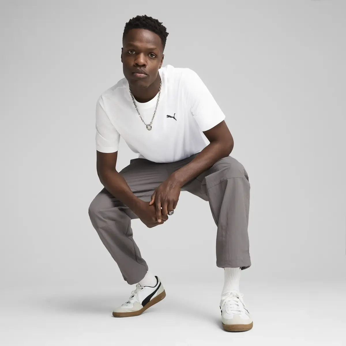 Puma WARDROBE ESS Tee Beyaz Erkek T-Shirt