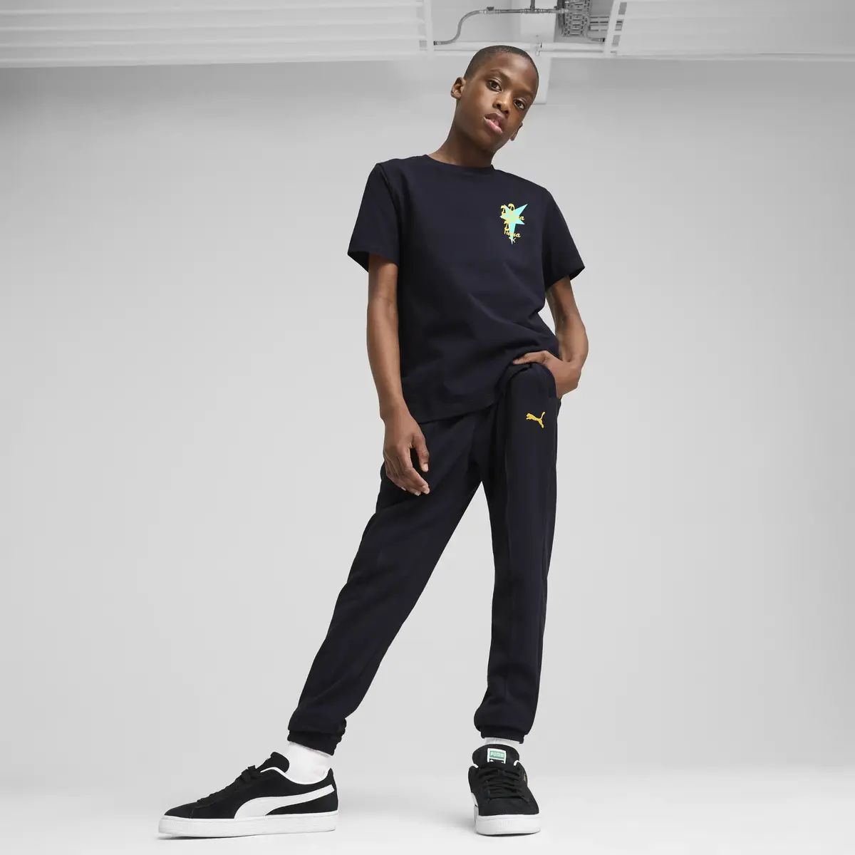 Puma ROAD TO UNITY Graphic Tee Siyah Erkek Çocuk T-Shirt