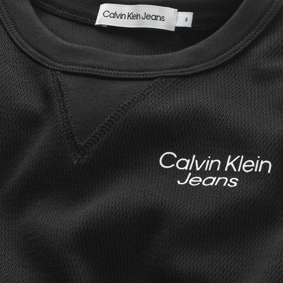 Calvin Klein MODERN WAFLE TOP LS Erkek Siyah T-Shirt
