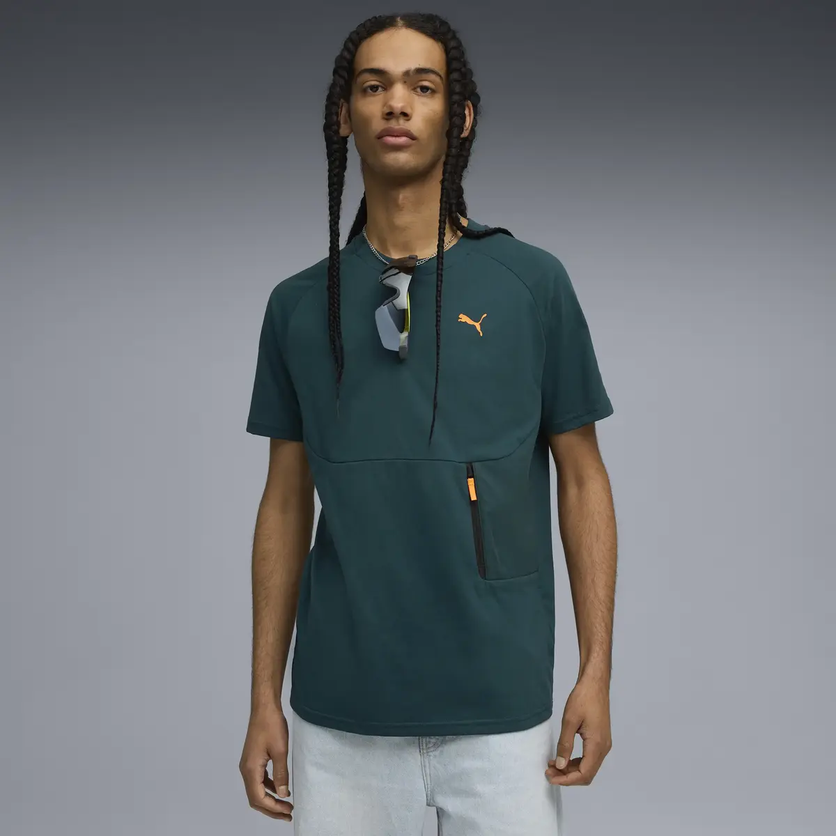 Puma PUMATECH Pocket Tee Yeşil Erkek T-Shirt