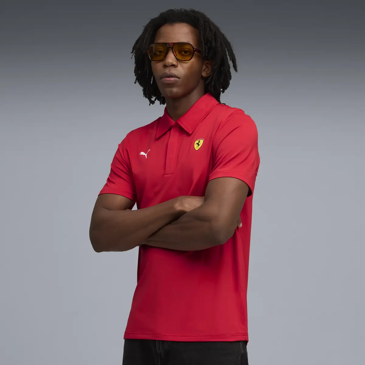 Puma Ferrari Sportswear CS Polo Kırmızı Erkek Polo T-Shirt