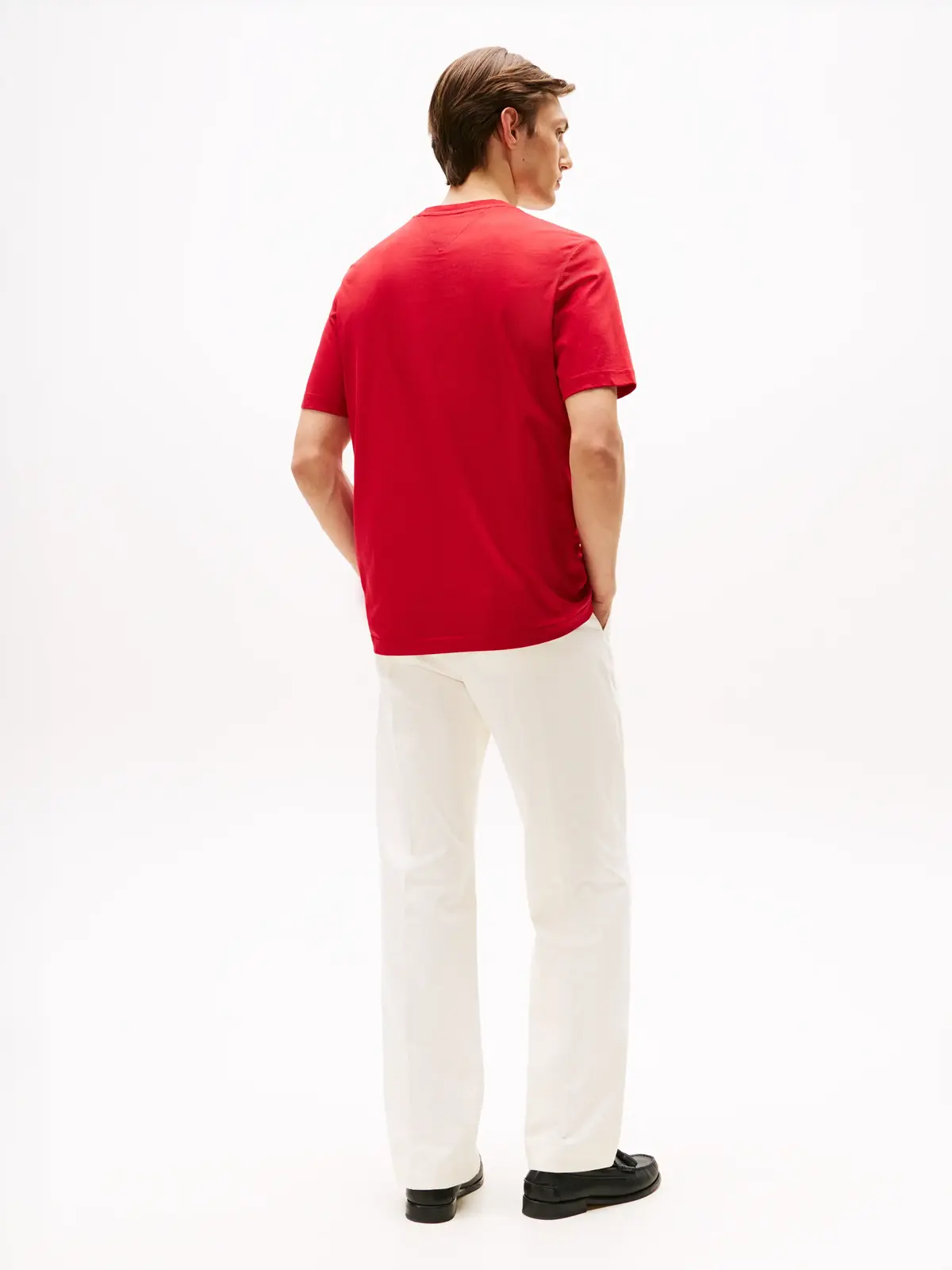 Tommy Hilfiger HILFIGER CHEST INSER, XLD Kırmızı Erkek T-Shirt & Polo