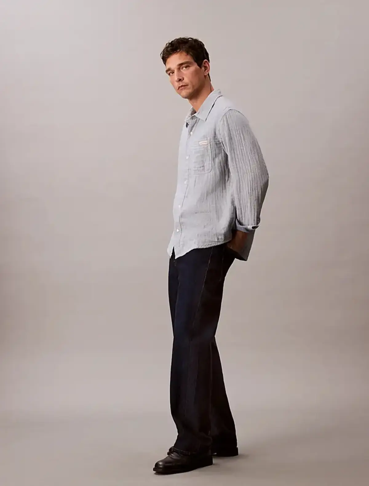 Calvin Klein CASUAL CLASSIC BOARDWALK SUMMER Gri Erkek Tişört