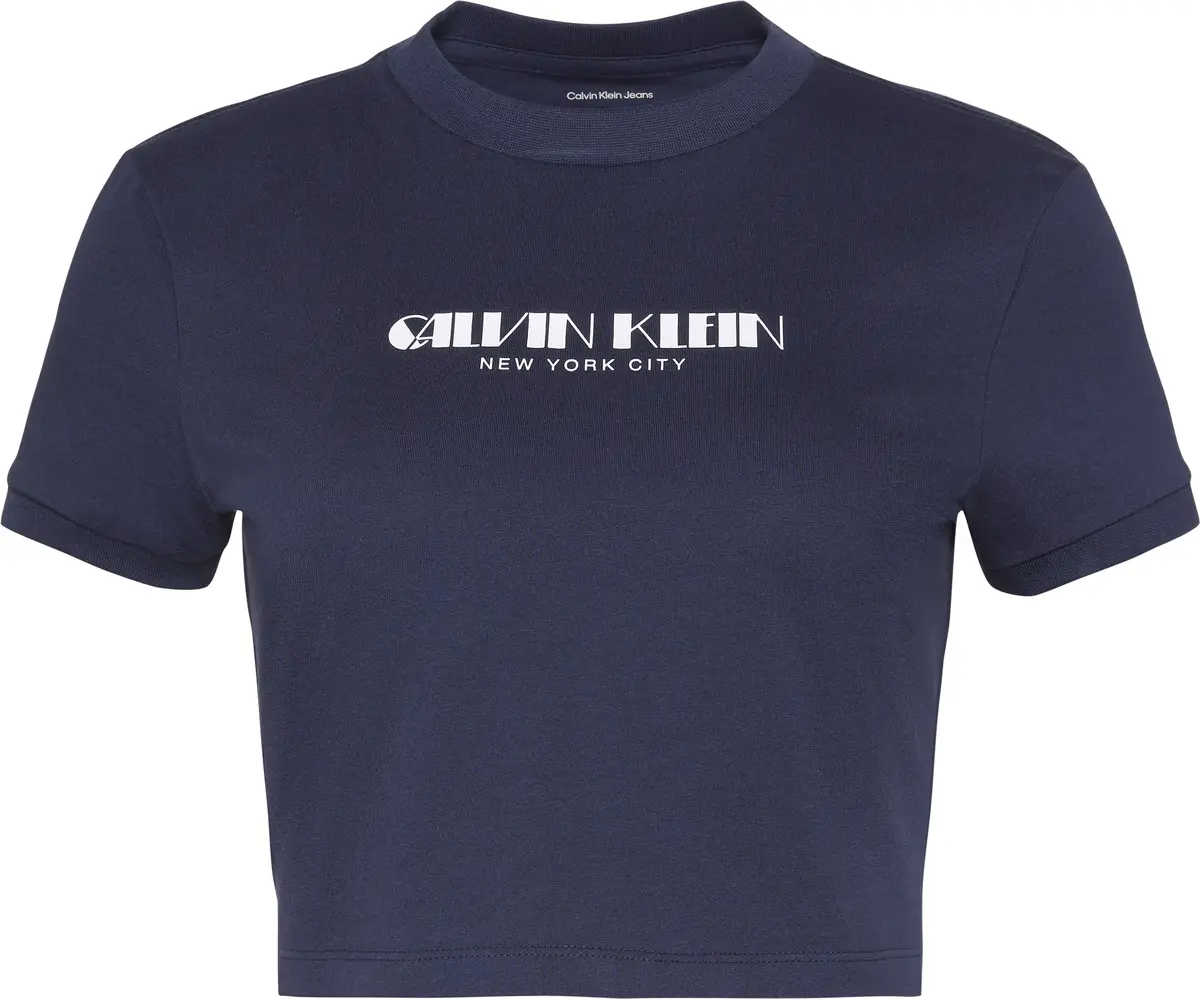 Calvin Klein SS LOGO CROPPED TEE Kadın Lacivert T-Shirt
