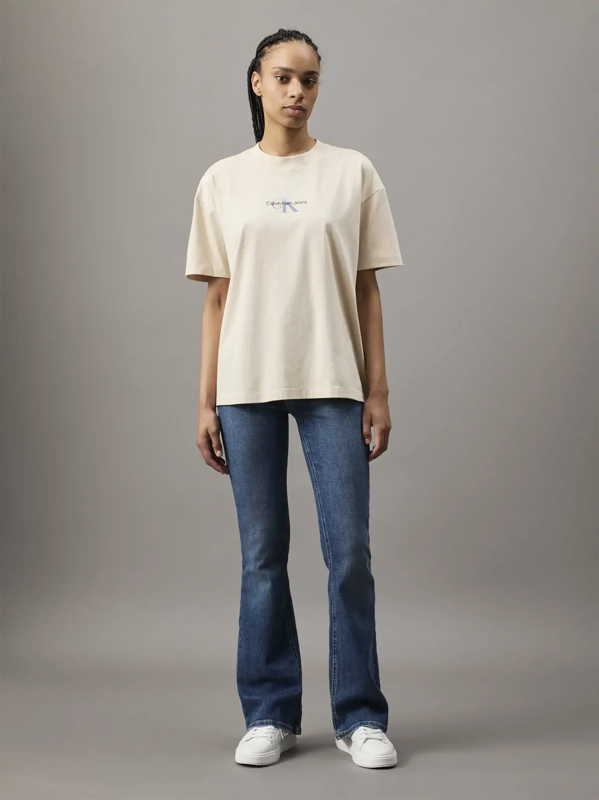 Calvin Klein SKINNY BOOTCUT, 1A4 Mavi Kadın Jean Pantolon