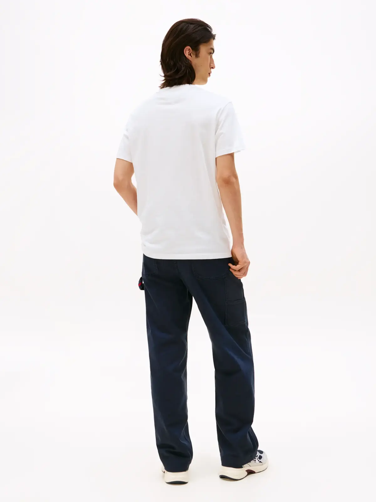 Tommy Hilfiger TJM REG FLAG DNA TEE, YBL Beyaz Erkek T-Shirt