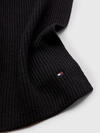 Tommy Hilfiger ESSENTIAL FLAG KNIT Kadın Siyah Atkı