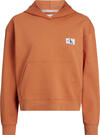 Calvin Klein WOVEN LABEL HOODIE Kadın Turuncu Hoodie