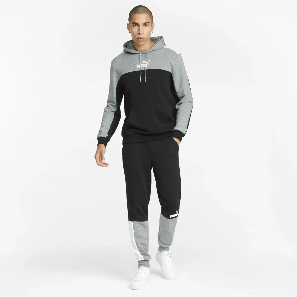 Puma ESS+ Block Hoodie TR Siyah Erkek/Unisex Hoodie