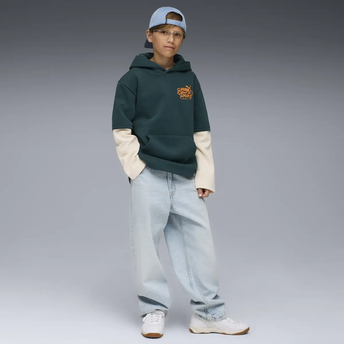 Puma MID90s Layered Hoodie Yeşil Unisex Sweatshirt
